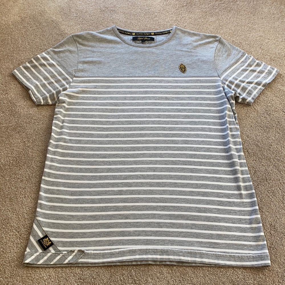 Gifted heroes grey striped t-shirt men’s large